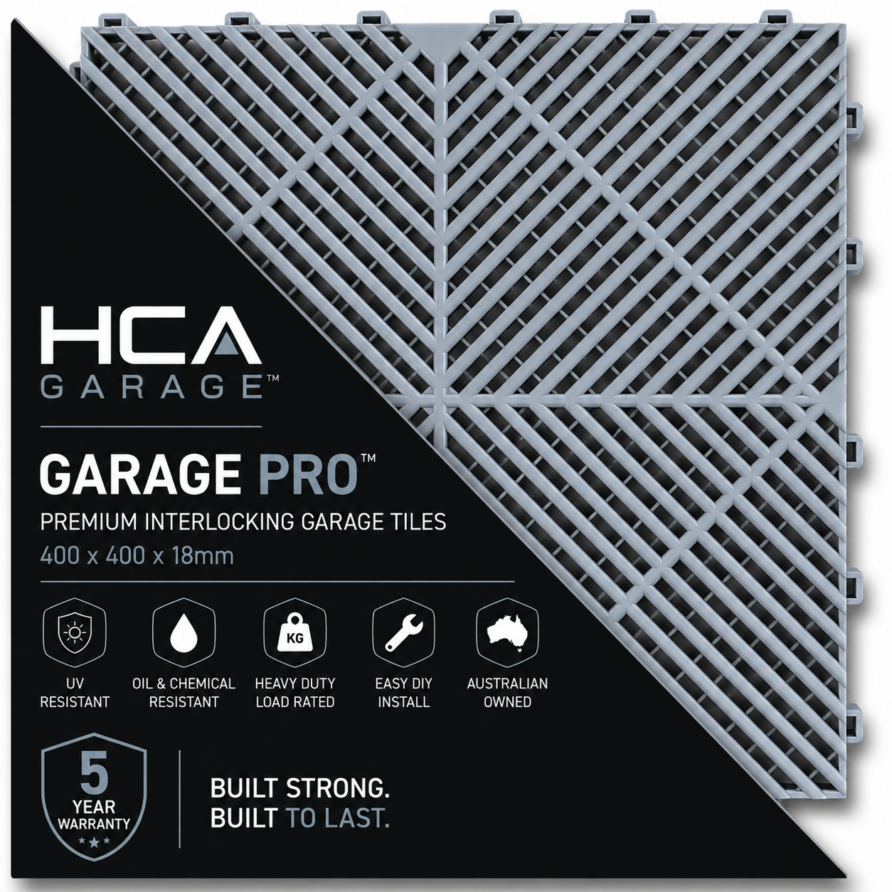 HCA Garage Pro™ – Slate Grey Garage Tiles