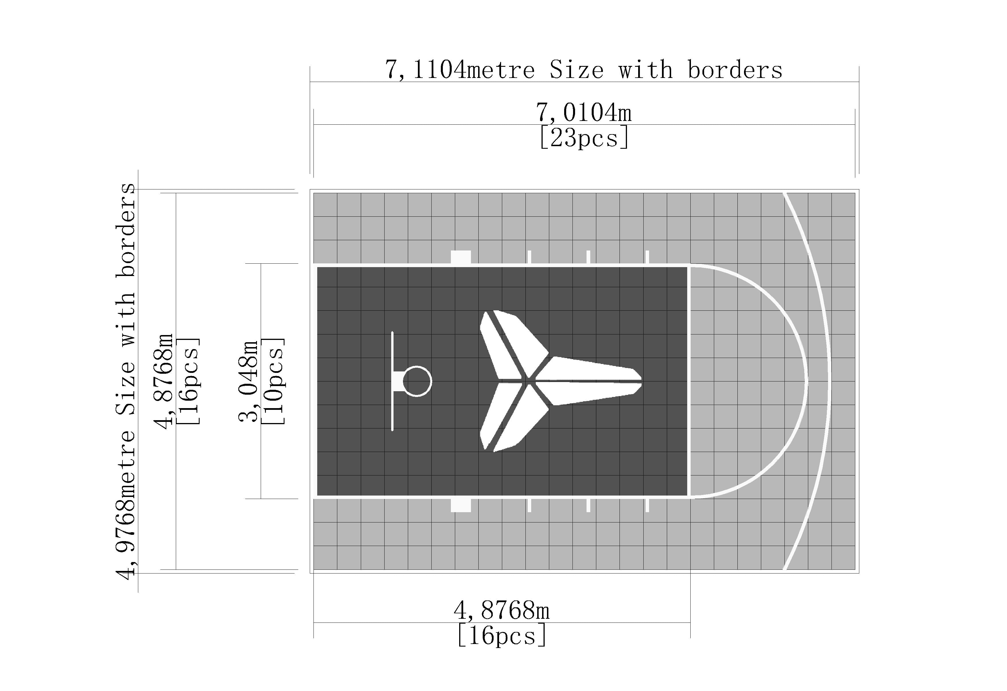 Home Courts Australia – 5m x 7m Custom Basketball Court | Dark Grey & Grey with White Kobe Logo